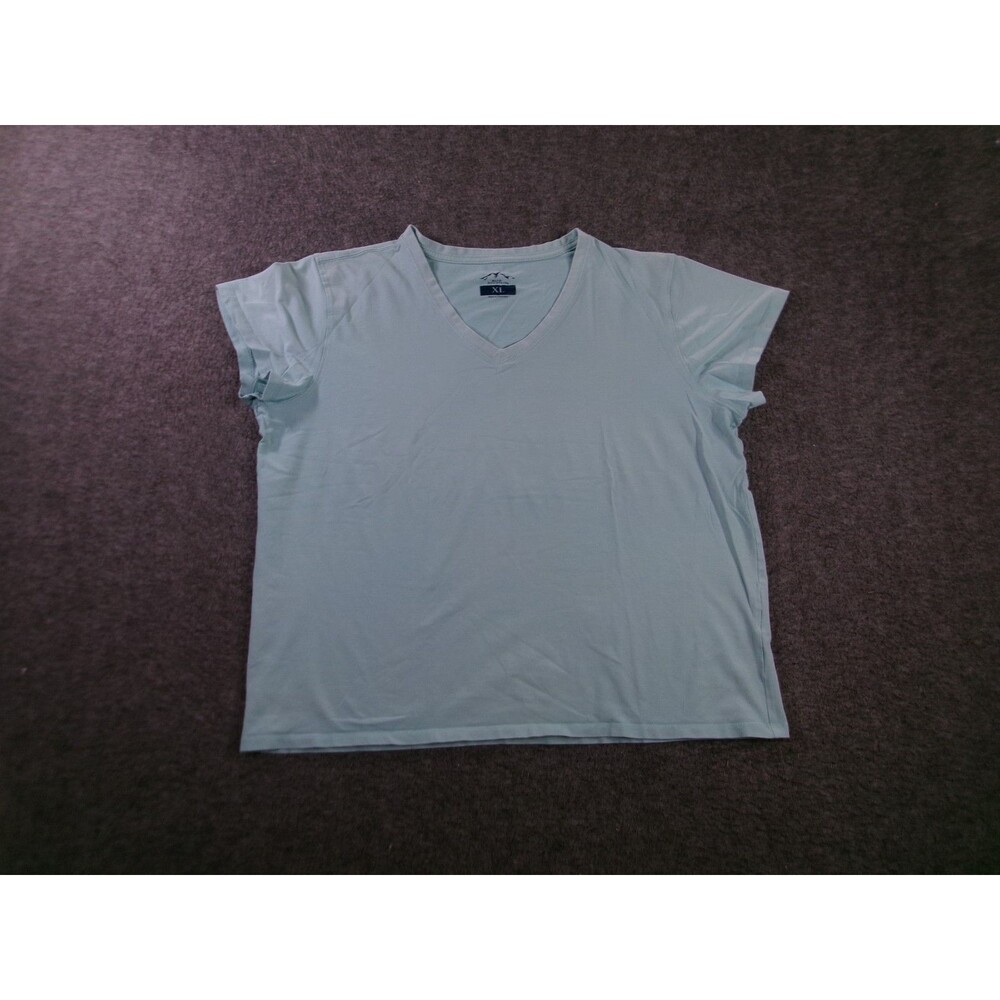 Blue Mountain Top Women Extra Large Blue V Neck Base Layer Capsule Camp Day